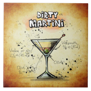 Carreau Barre de recette de martini sale Gold