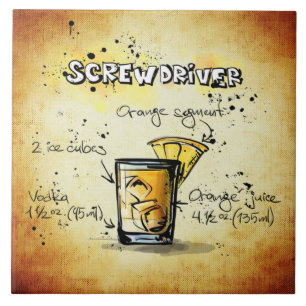 Carreau Barre d'or de recettes de tournevis Cocktail