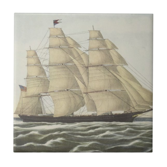 Carreau Bateau de tondeuse, nuage volant (Devant)