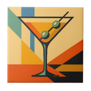 Carreau Bauhaus Martini Lever du Soleil Moderne du Milieu
