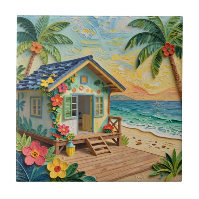 Carreau Beach Home Oceanic Coastal Art (Devant)