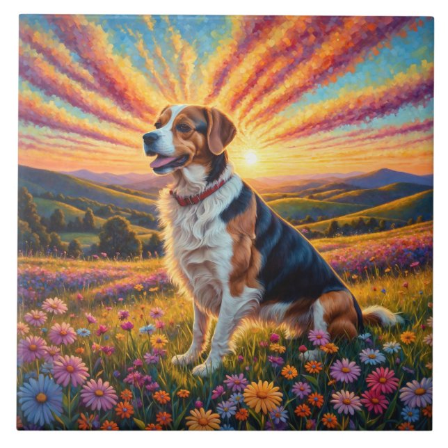 Carreau Beagle dog (Devant)