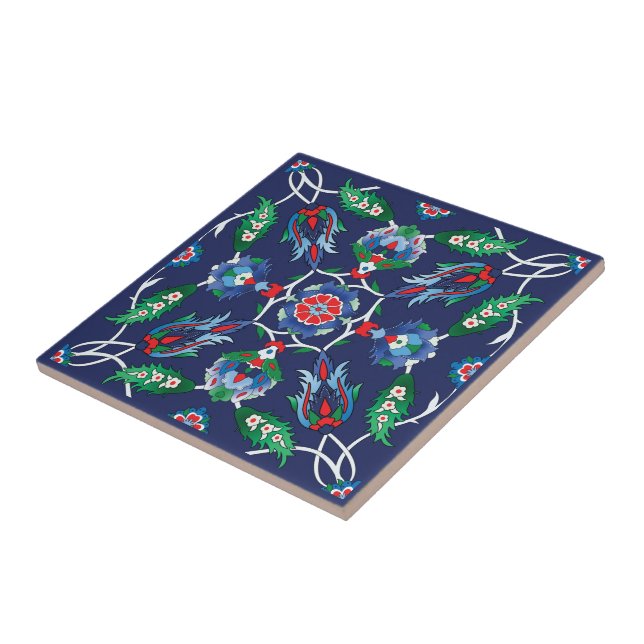 Carreau 💙 Beau bleu Iznik tuiles turques (Côté)