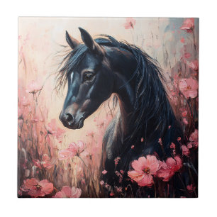 Carreau Beau Cheval Blush Fleur sauvage rose