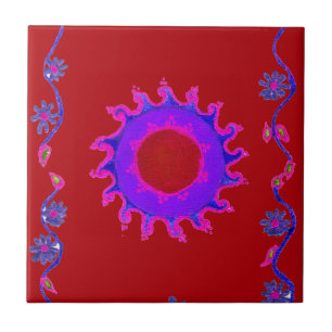 Carreau Beau Motif Indien Mehndi Art Design