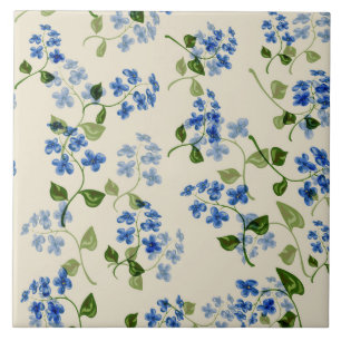 Carreau Beau myosotis sans couture floral bl de motif