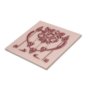 Carreau Beau Pastel Art Nouveau Céramique