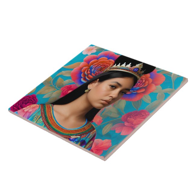 Carreau Beau portrait de princesse (Côté)