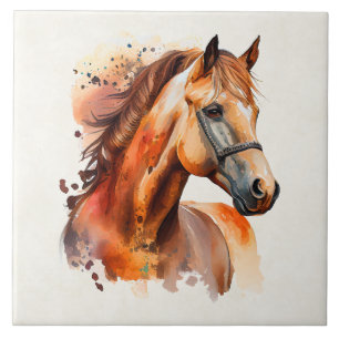 Carreau Beau Sorrel Horse Portrait