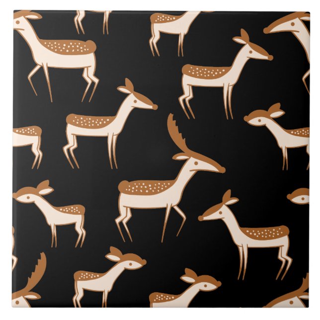 Carreau Bébé mignon cerf et famille (Devant)