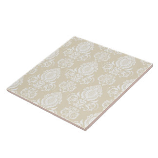 Carreau Beige. Modèle Damask.