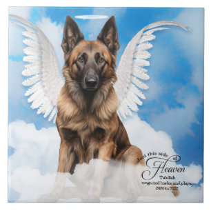 Carreau Belge Tervuren Angel Personnalisé Pet Memorial
