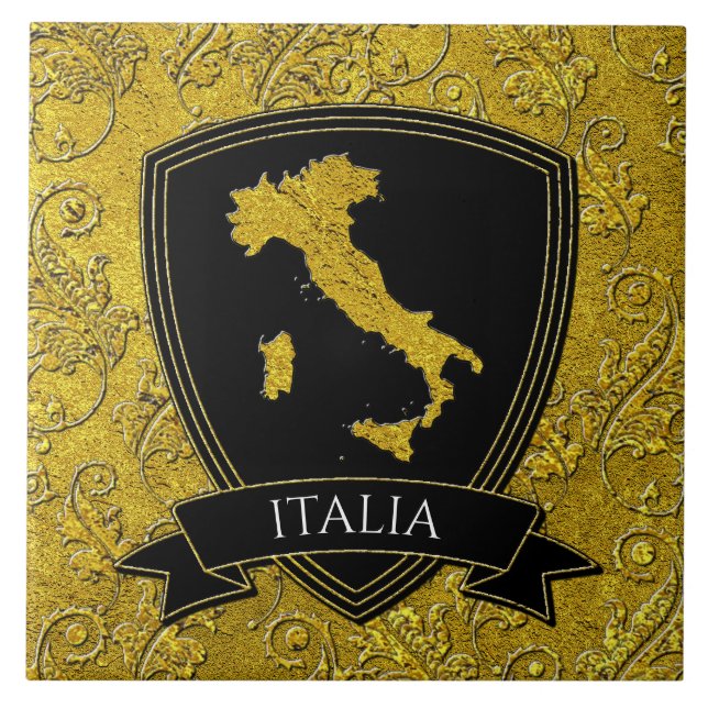 Carreau Belle carte ornée d'Italie (Devant)