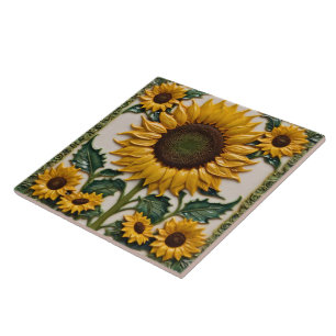 Carreau Belle collection de tournesols populaires