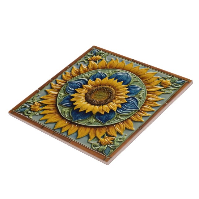 Carreau Belle collection tendance de tournesols (Côté)
