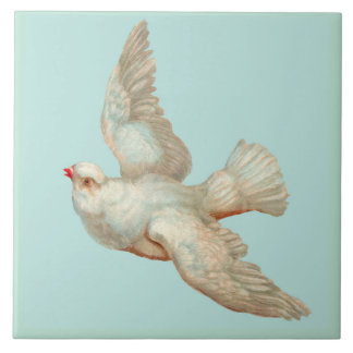 Carreau belle colombe blanche