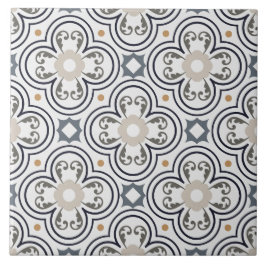 Carreau Belle lumière motif portugais artistique blanc