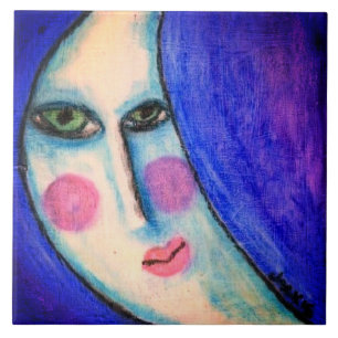 Carreau Belle Lune Abstraite peinture Pastel