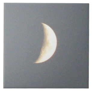 Carreau Belle lune de croissant de cire à la tuile de pouc