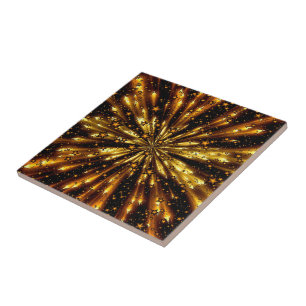 Carreau Belle Parties scintillant brillante Gold Stars - U