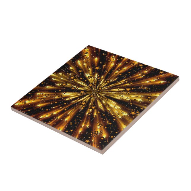 Carreau Belle Parties scintillant brillante Gold Stars - U (Côté)