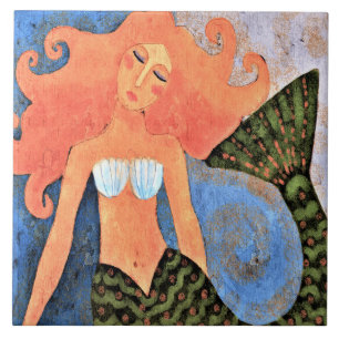 Carreau Belle peinture numérique Abstraite de Sirène
