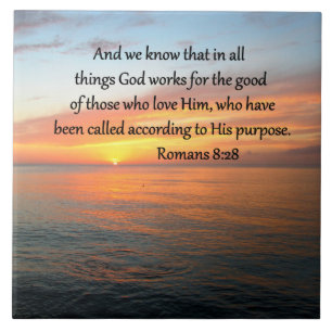 CARREAU BELLE PHOTO DE ROMANS 8:28 SUNRISE