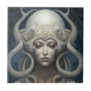 Carreau Belle sorcière Demon Queen Imaginaire Art