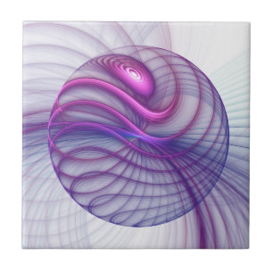 Carreau Belle Swing Moderne Art Fractal Abstrait Rose