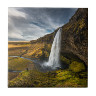 Carreau Belle vue de paysage de Seljalandsfoss