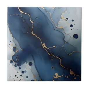 Carreau Belles tuiles de maison en or bleu