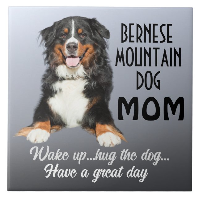 Carreau Bernese Mountain Dog Mom (Devant)