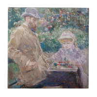 Berthe Morisot - Eugene Manet avec sa fille