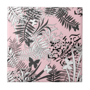 Carreau Beurre tropicale feuille de palme tropicale sans j