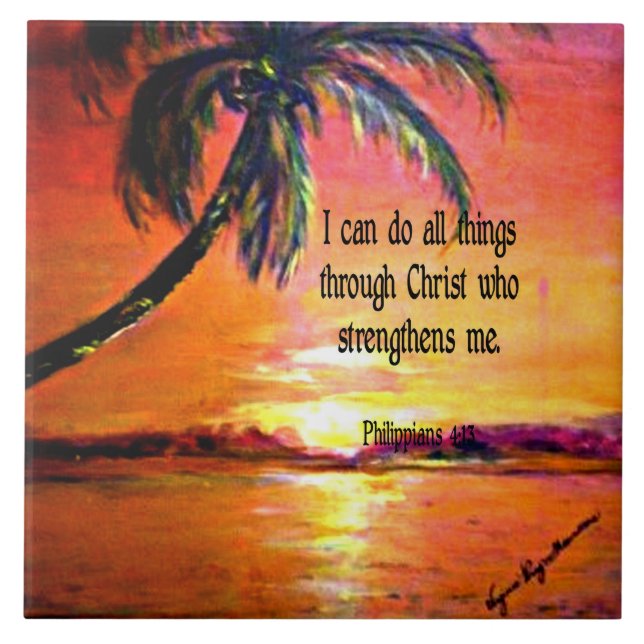 Carreau Bible verset, Philippians 4:13 Bathroom Set (Devant)