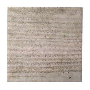 Carreau Bibliothèque 1215 britannique de la Magna Carta