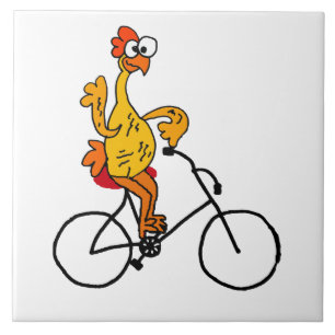 Carreau Bicyclette en caoutchouc amusant