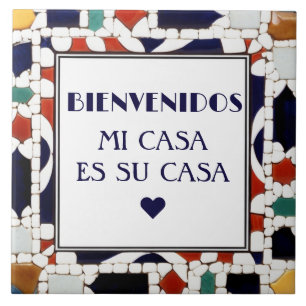 Carreau Bienvenidos Mi Casa Es Su Casa Carrelage de Faux M