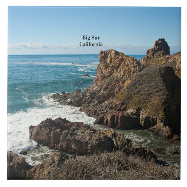 Carreau Big Sur, Calfornie, Étiqueté, (Devant)