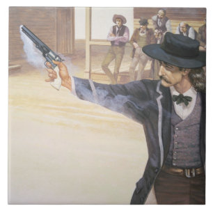 Carreau "Bill sauvage" Hickok (1837-76) démontre sa marqu
