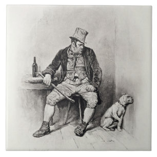Carreau Bill Sykes et son chien, de 'Charles Dickens : UN