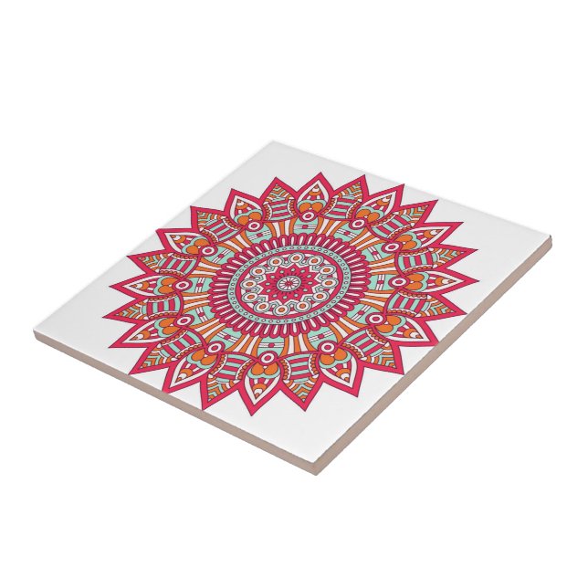 Carreau Billet d'impression de fleurs (Côté)