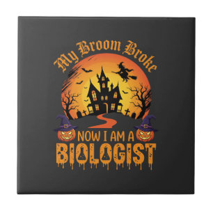 Carreau Biologiste d'Halloween Sorcière Maison Hantée Citr