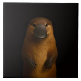 Carreau Black 4 Luxe Tile with Elegant Platypus