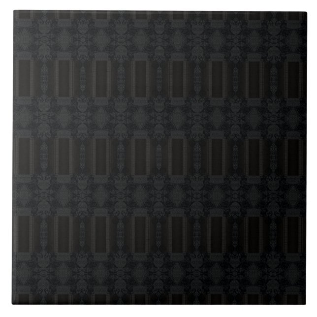Carreau Black Geometric Pattern – Modern Minimalist Design (Devant)