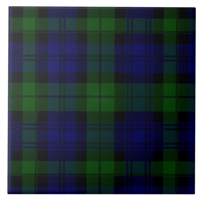 Carreau Black Watch Tartan bleu vert Plaid (Devant)