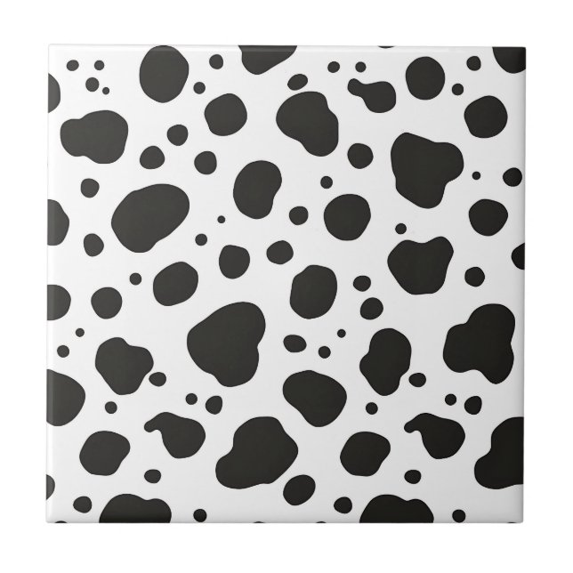 Carreau Black White Cow Pattern (Devant)