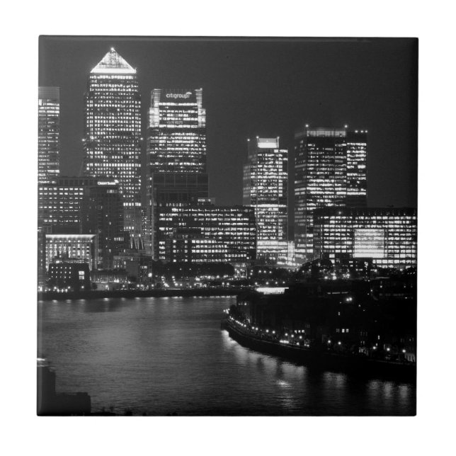 Carreau Black White London City Night UK Travel (Devant)
