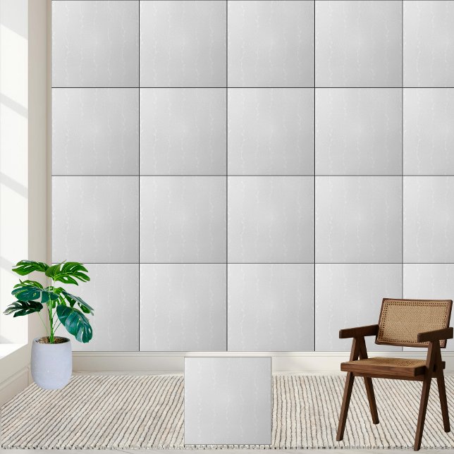 Carreau Blanc esthétique Froid Vin Vine Motif (White Aesthetic Frosted Glass Vine Pattern Ceramic Tile)