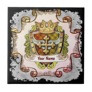 Carreau Blason de famille Cross Nom de famille